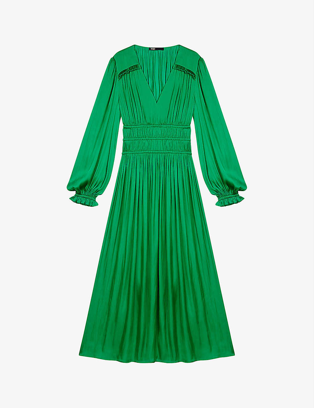 Riannette V-neck recycled-polyester midi dress(9379247)