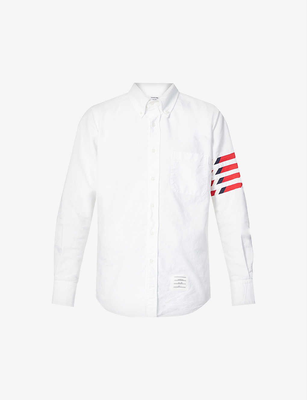 Striped-panel regular-fit cotton shirt(9346544)