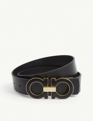 Logo-embellished reversible leather belt(9306980)