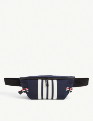 Oversized striped shell bumbag(9301246)