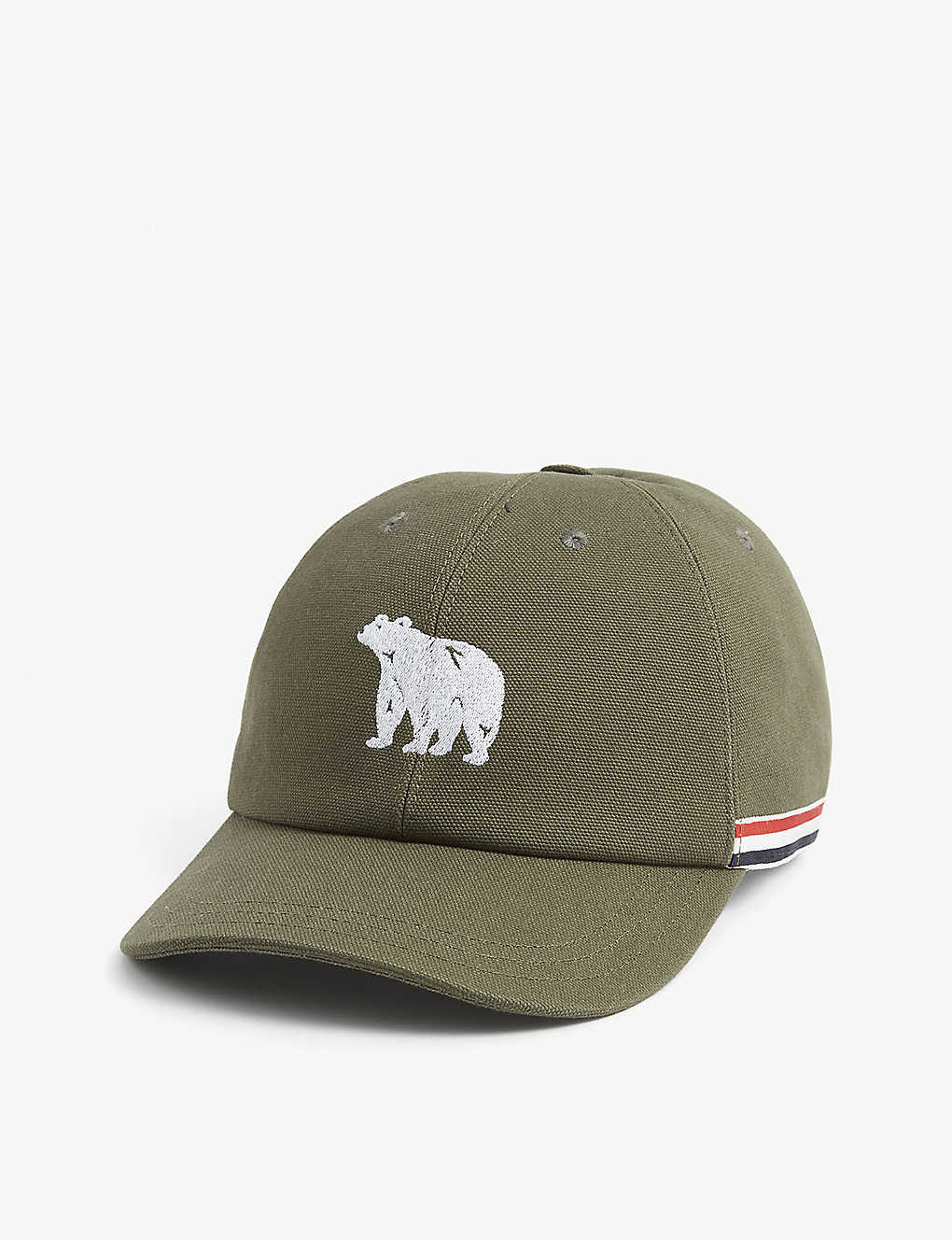 Bear-embroidered cotton cap(9301258)