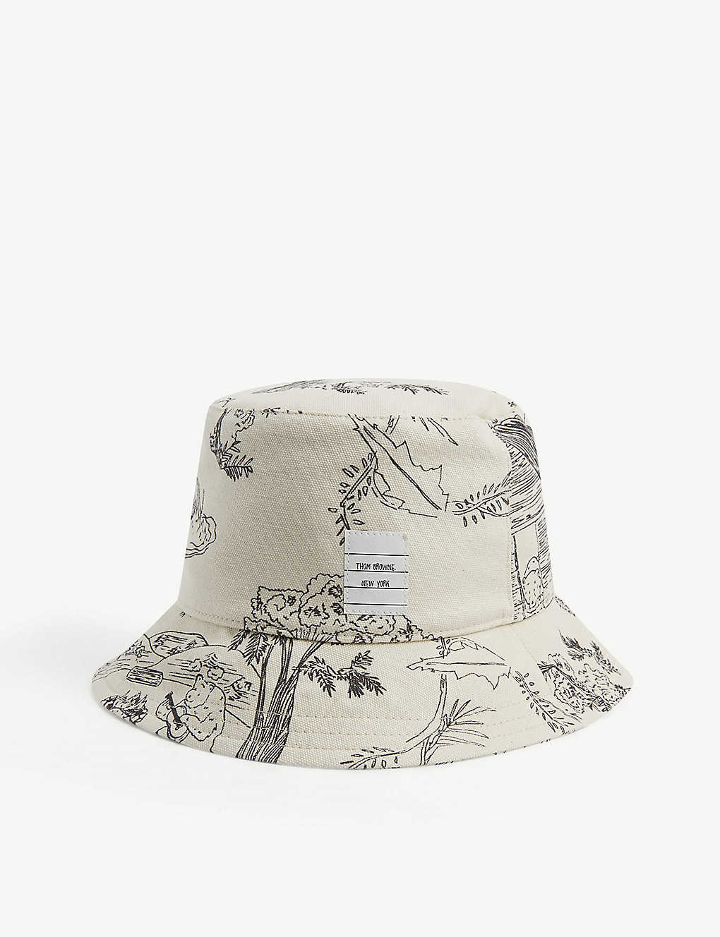 Sketch-print cotton bucket hat(9307004)