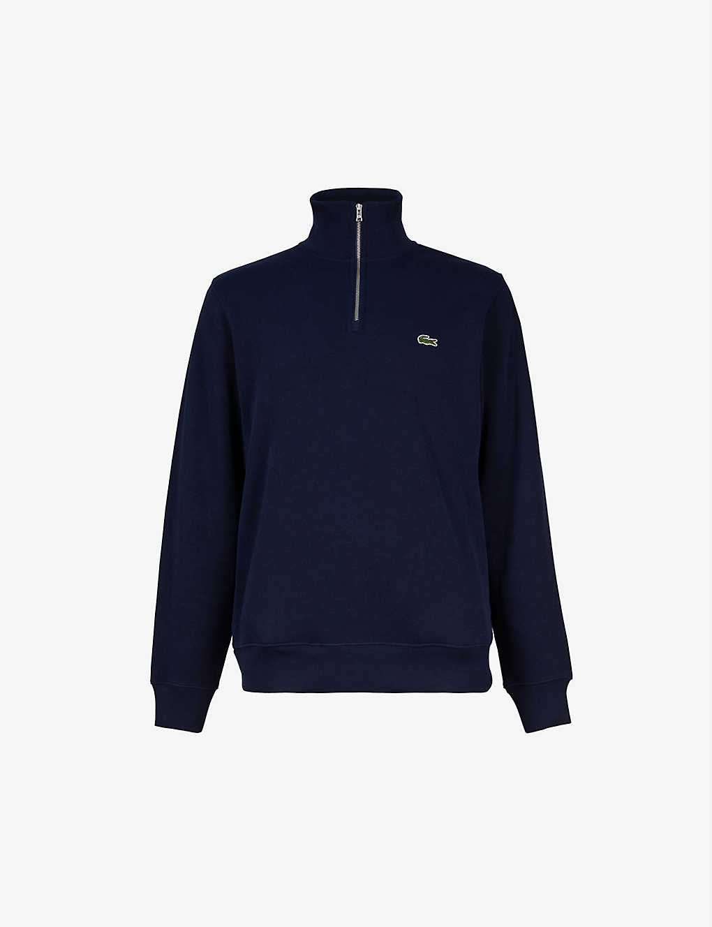 Logo-embroidered half-zip cotton-knit sweatshirt(9307049)