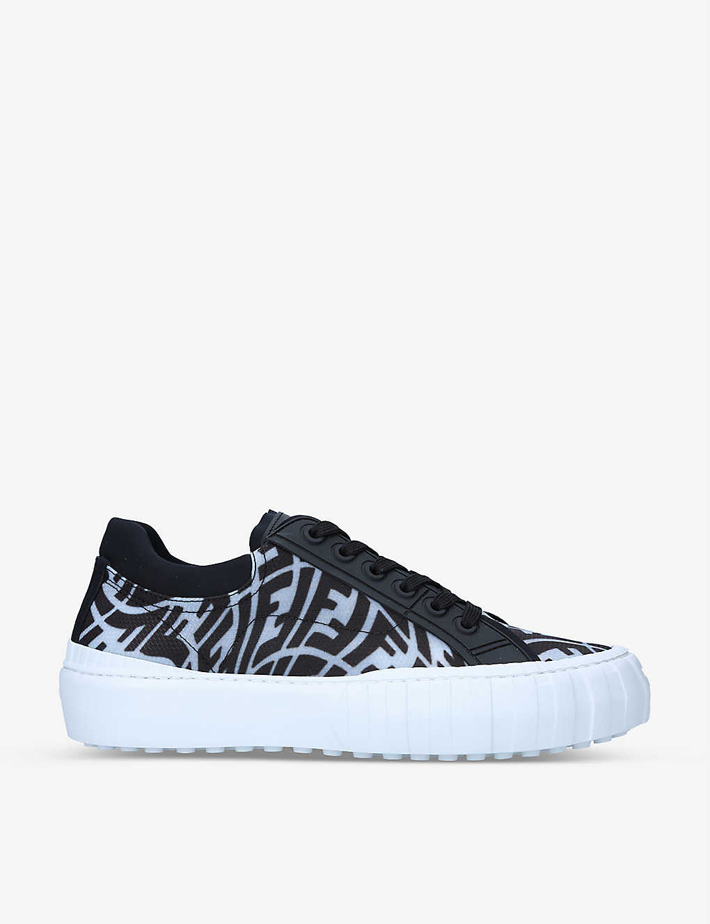 Force brand-print woven low-top trainers(9267768)