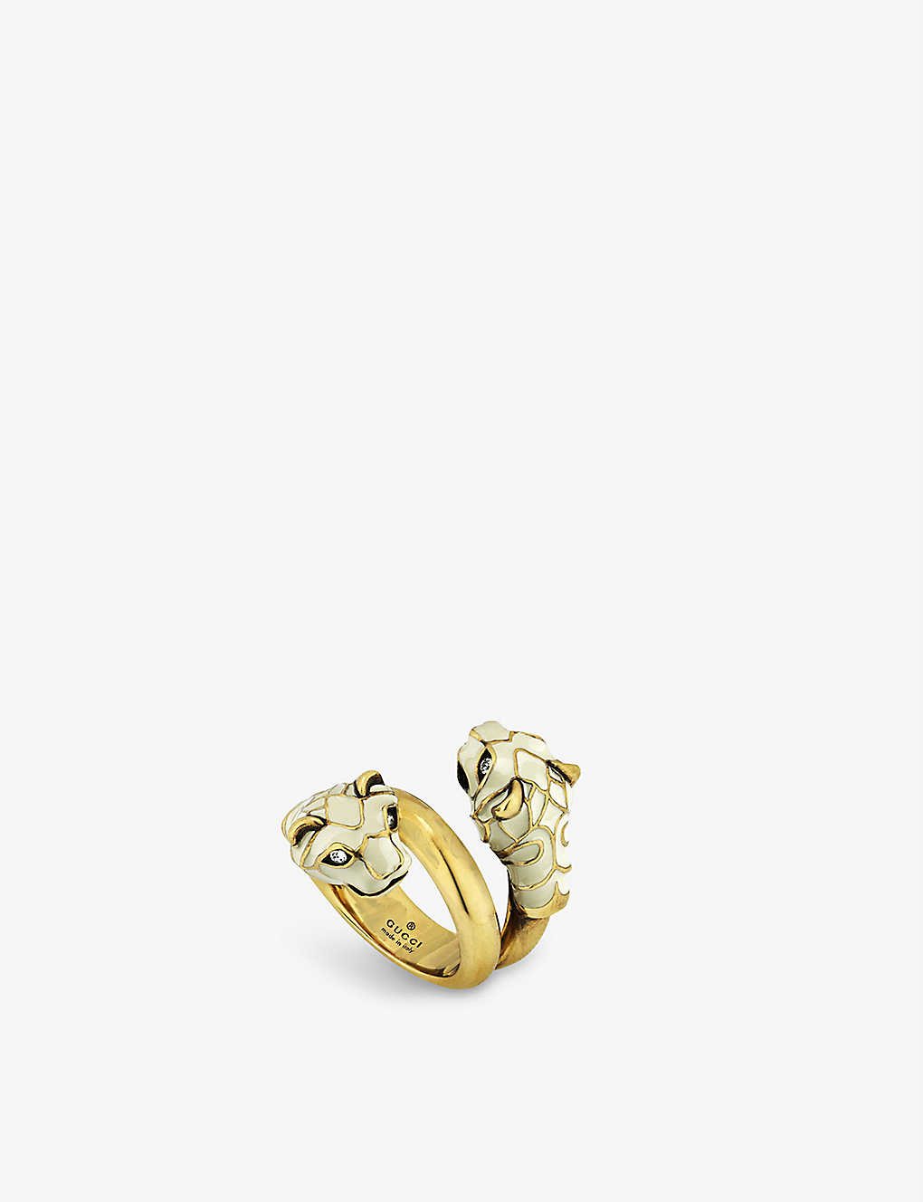 Tiger head enamel and gold-toned metal ring(9281962)