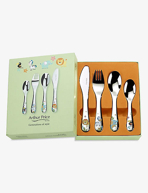 ARTHUR PRICE: Jungle stainless steel children's 4-piece cutlery set