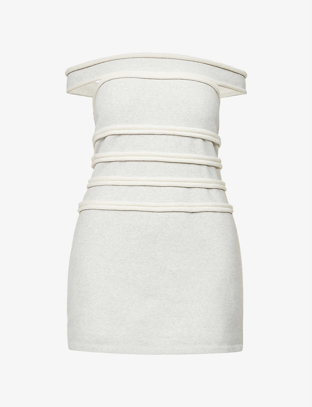 Off-shoulder stretch-cotton mini dress(9374709)