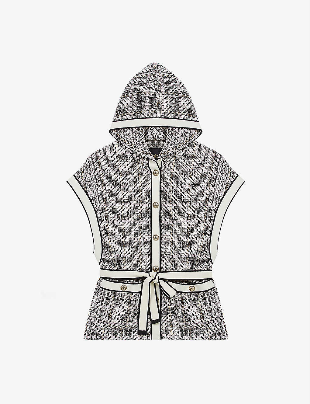 Venatola tweed-style sleeveless woven jacket(9462100)