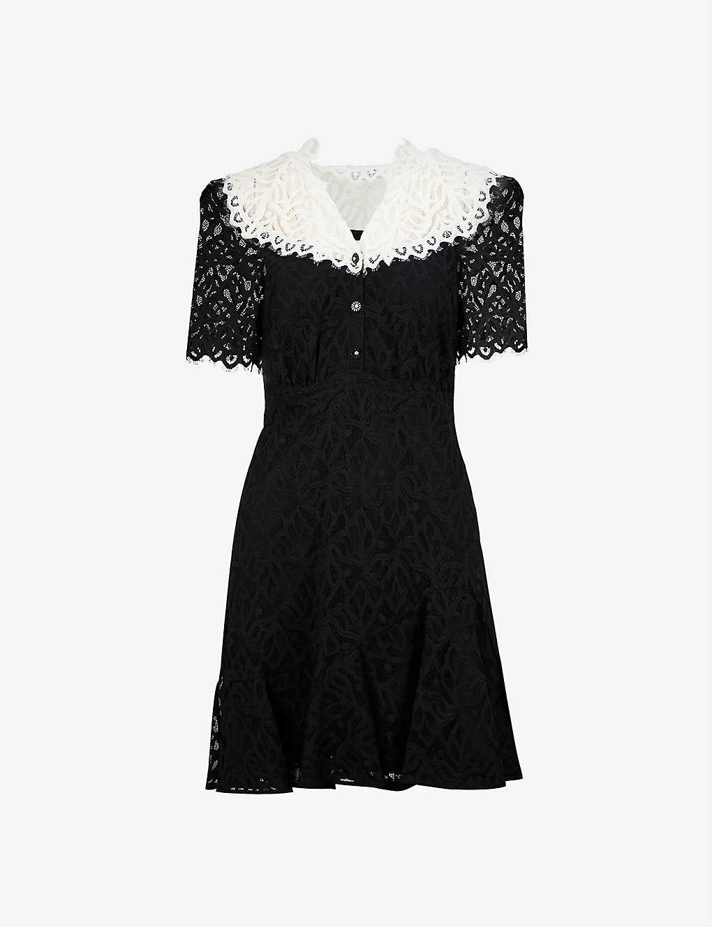 Rosane two-tone lace mini dress(9437929)