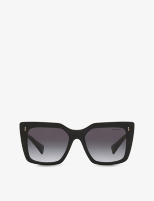 MIU MIU: MU02WS square-frame acetate and metal sunglasses