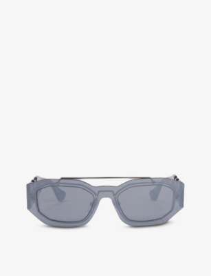 VERSACE: VE2235 oval-frame metal sunglasses