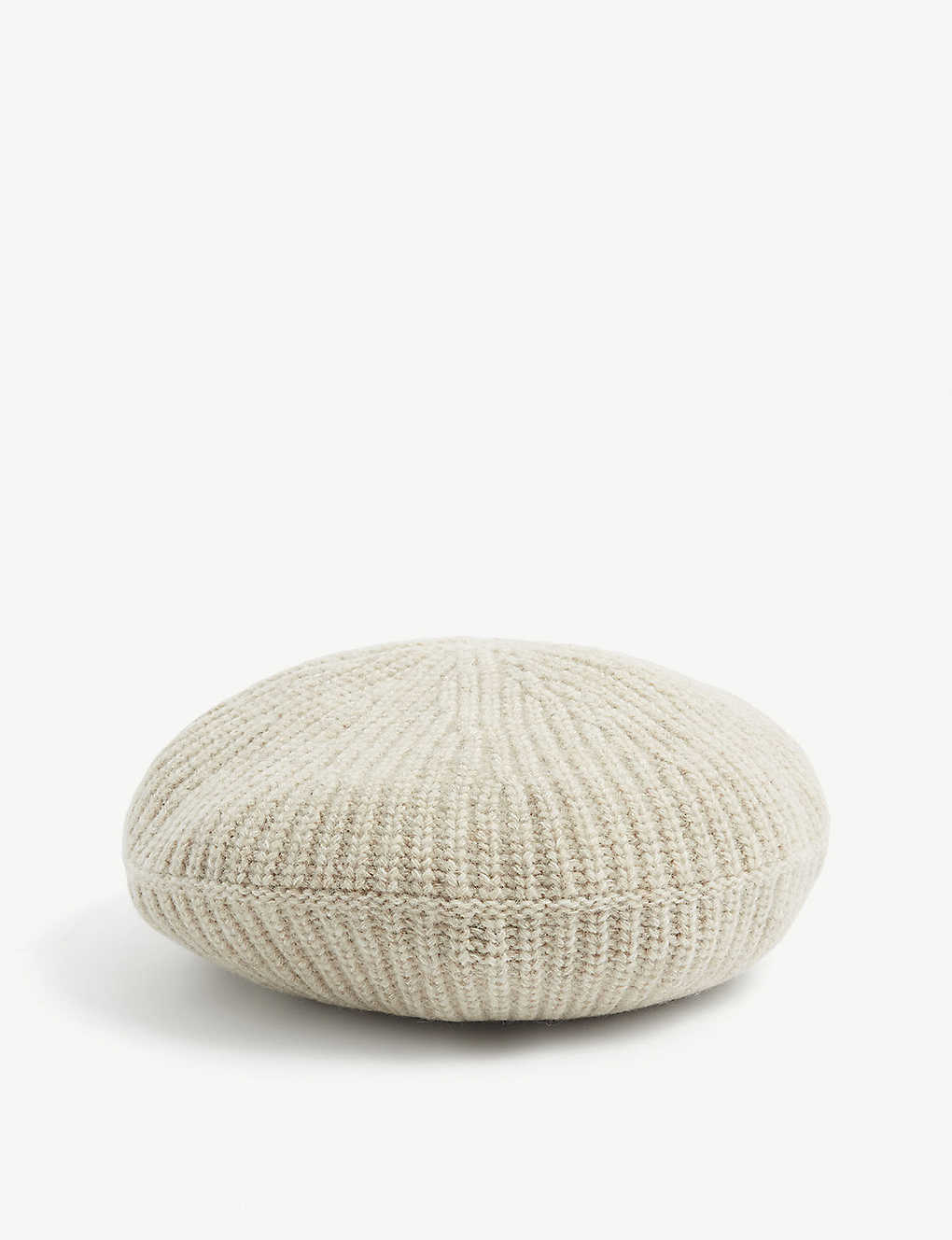 Ribbed flat-top recycled wool-blend beret(9404645)