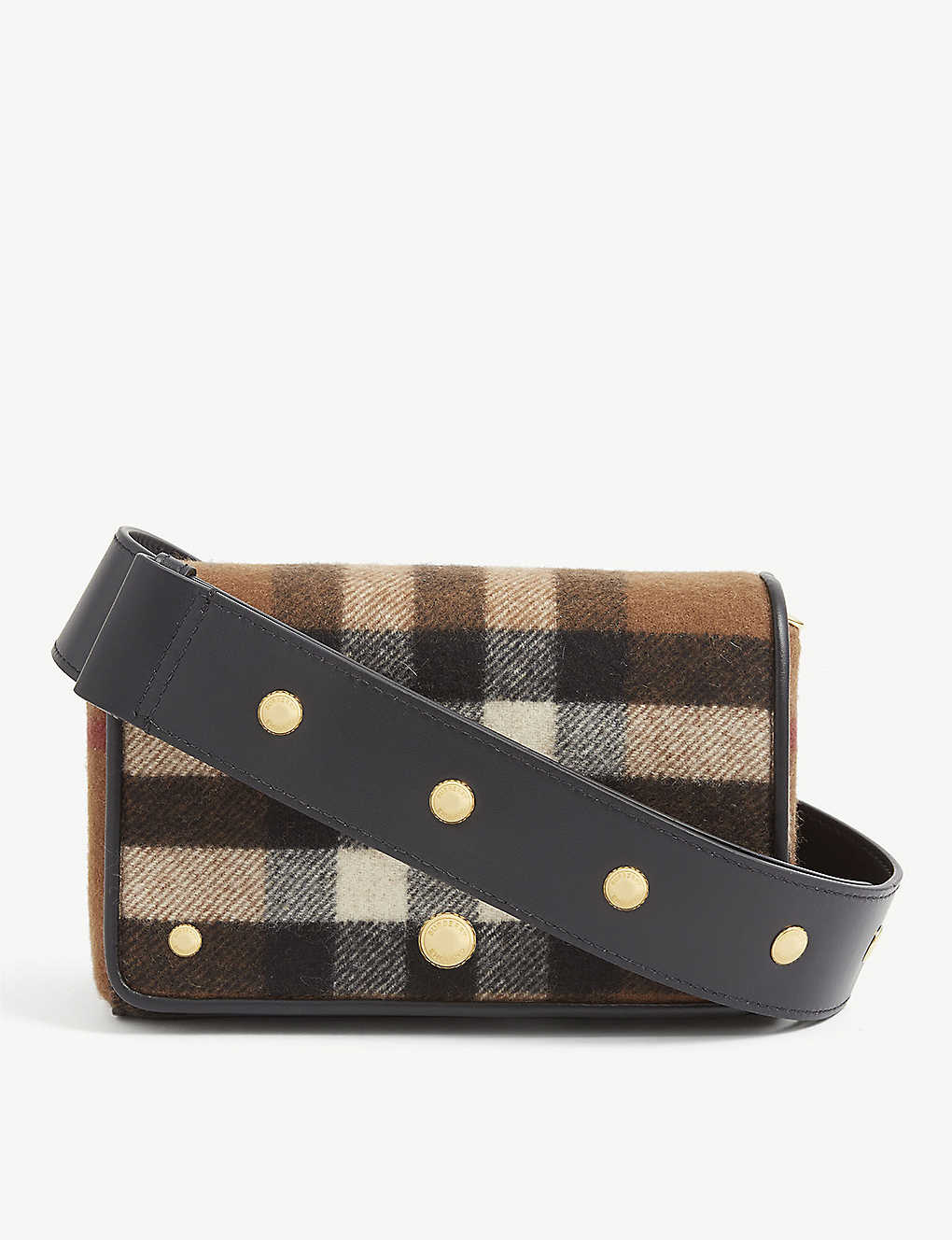 Hackberry checked cashmere cross-body bag(9417668)