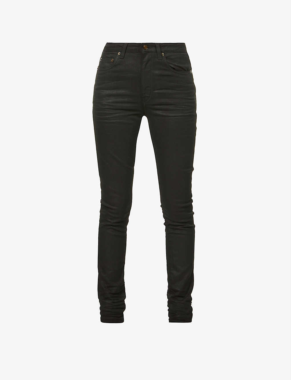 Skinny high-rise tapered stretch-denim jeans(9334078)