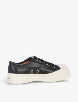Chunky-sole lace-up leather trainers(9388283)