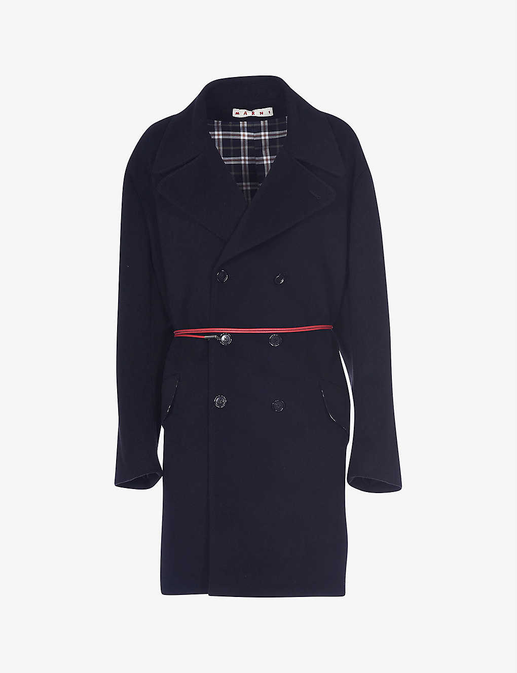 Wool and cashmere-blend belted coat(9402697)