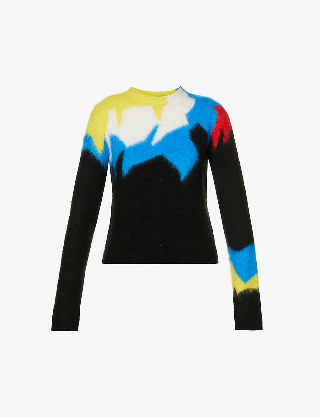 Abstract-intarsia stretch-knit jumper(9368108)