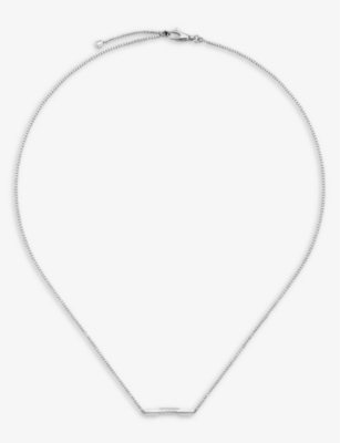 GUCCI: Link to Love 18ct white-gold necklace