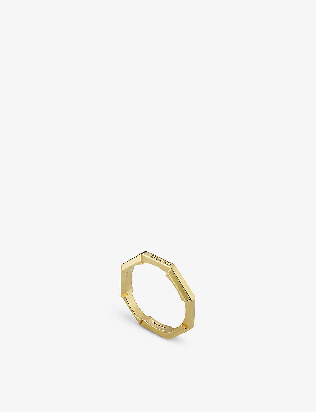 Link to Love logo-embossed 18ct yellow gold ring(9288317)