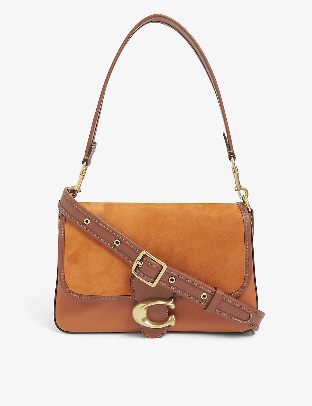Soft Tabby suede and leather shoulder bag(9416705)