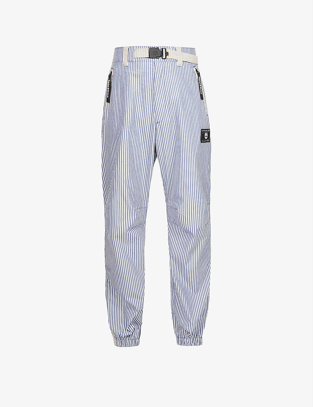 Tommy x Timberland striped tapered cotton-blend trousers(9443383)