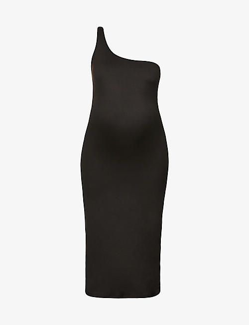 BUMPSUIT: Maternity The Sarah asymmetric stretch-woven maxi dress