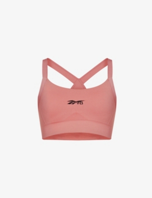 Logo-print seamless stretch-jersey sports bra(9327766)