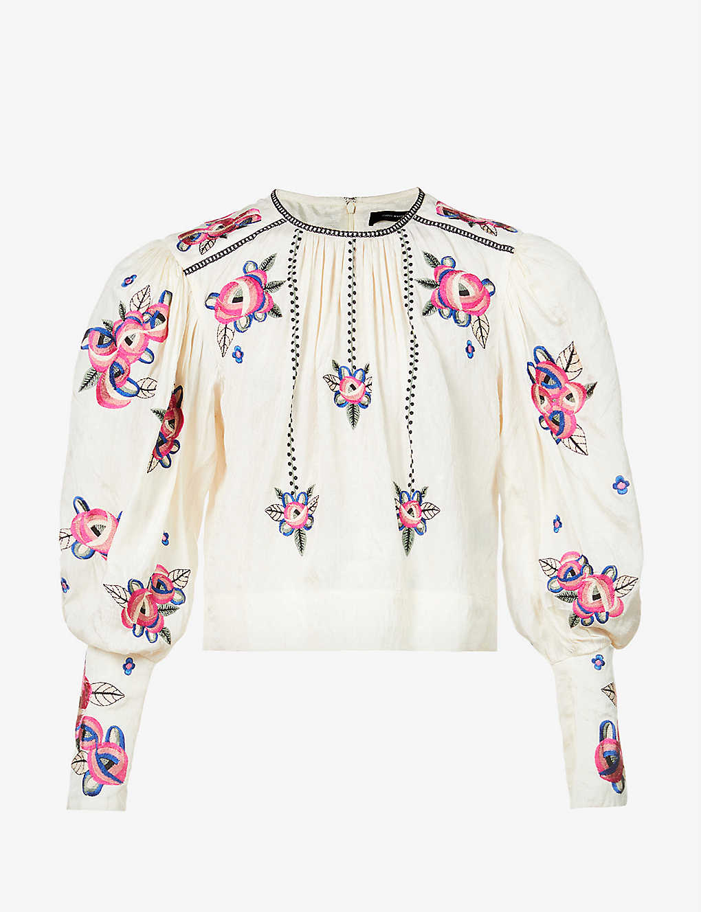 Ciameli floral-embroidered silk blouse(9409187)