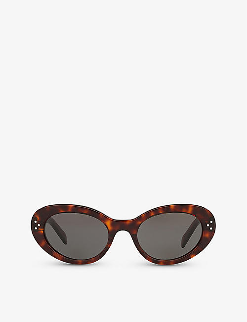 CELINE: CL000311 CL40193I cat-eye tortoiseshell acetate sunglasses