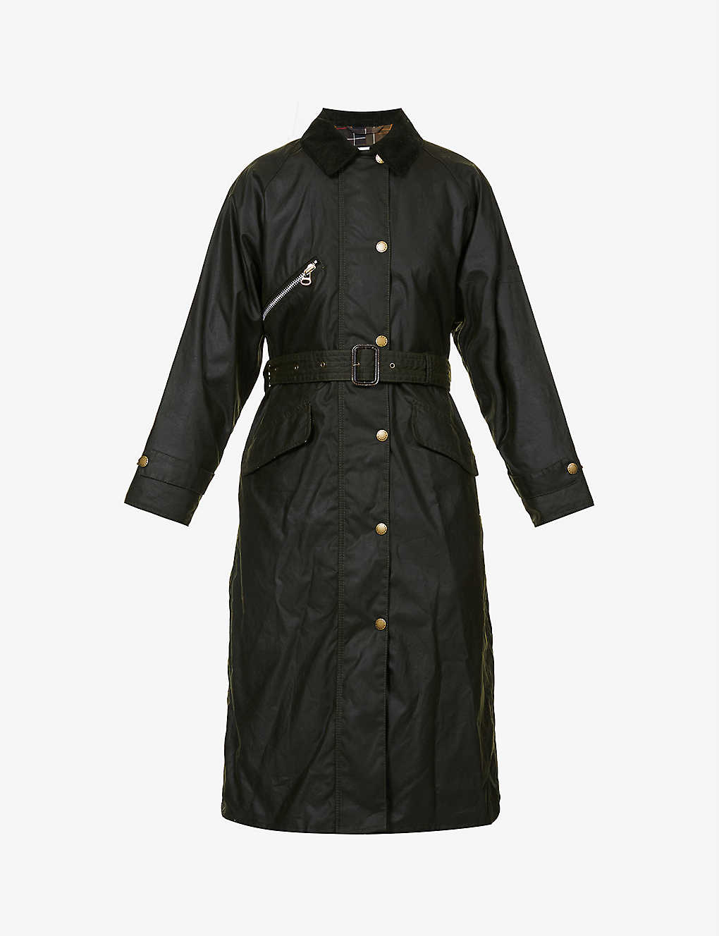 Barbour x Alexa Chung Edna waxed-cotton coat(9443520)