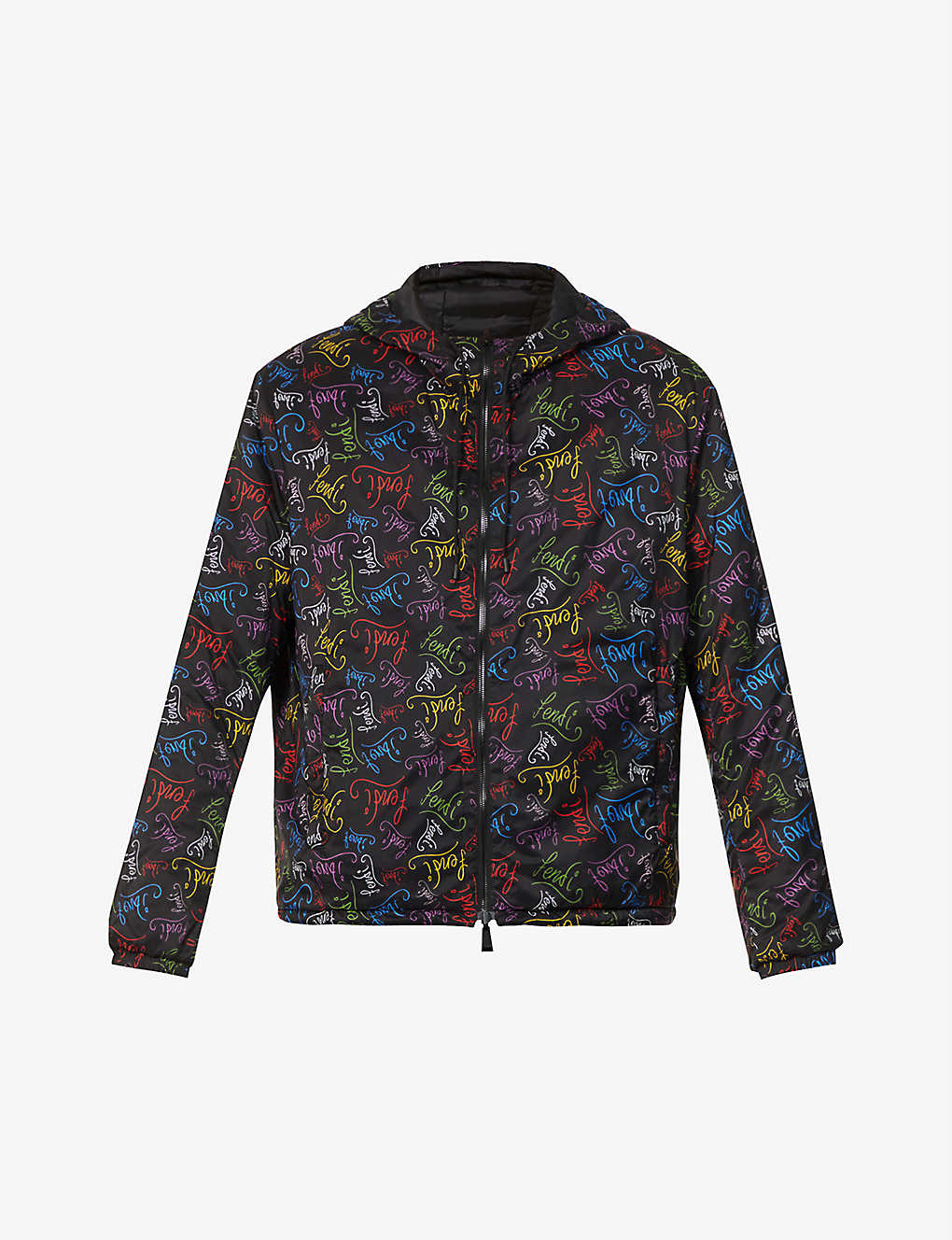 Brand-print padded shell hooded jacket(9377013)