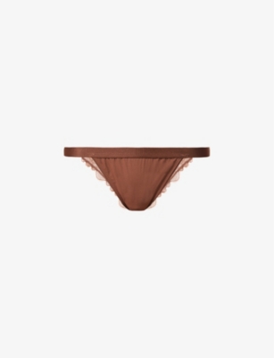LOVE STORIES: Wild Rose mid-rise stretch-woven briefs