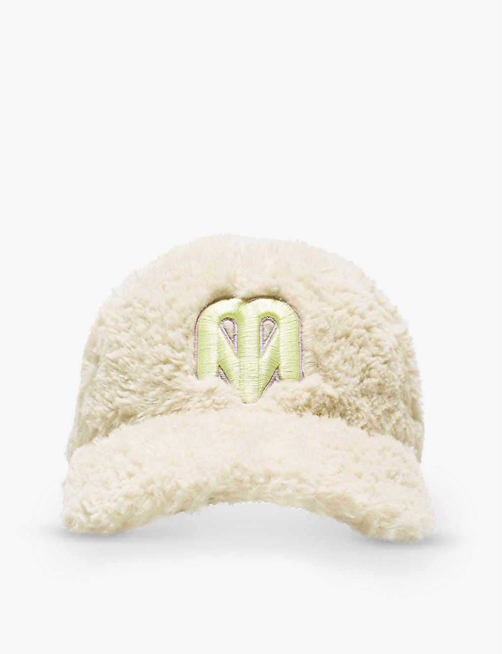 Maje x Varley Monogram-embroidered cotton sherpa baseball cap(9426116)
