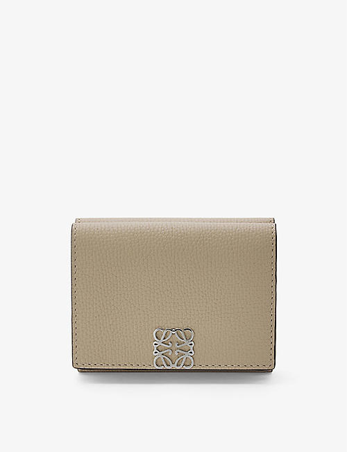 LOEWE: Anagram-embellished grained-leather wallet