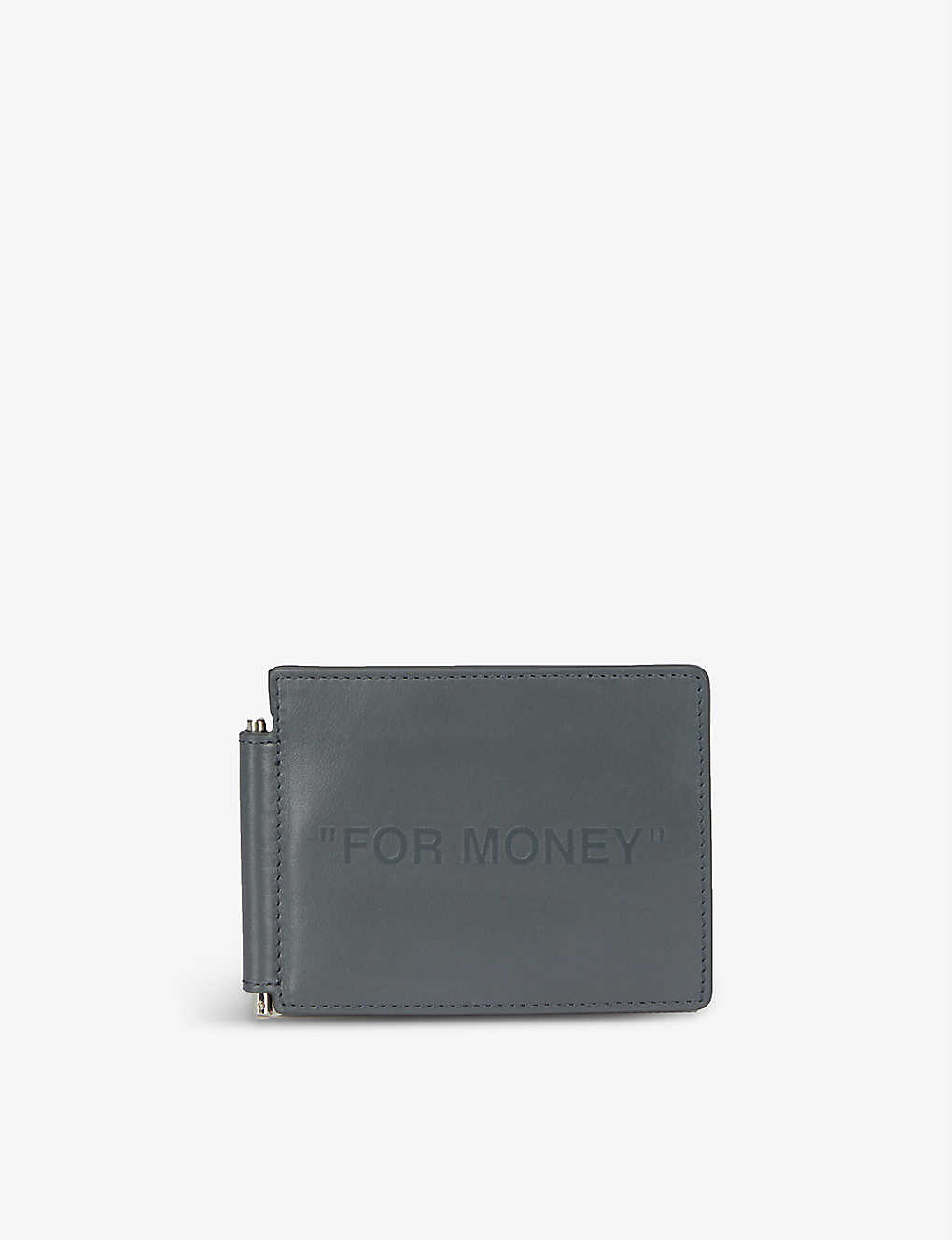 "For Money" quote leather bifold wallet(9348865)