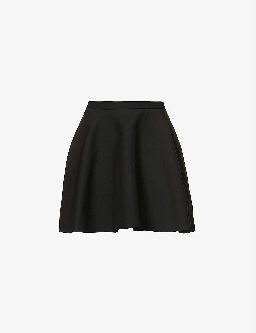 A-line wool and silk-blend mini skirt(9388447)