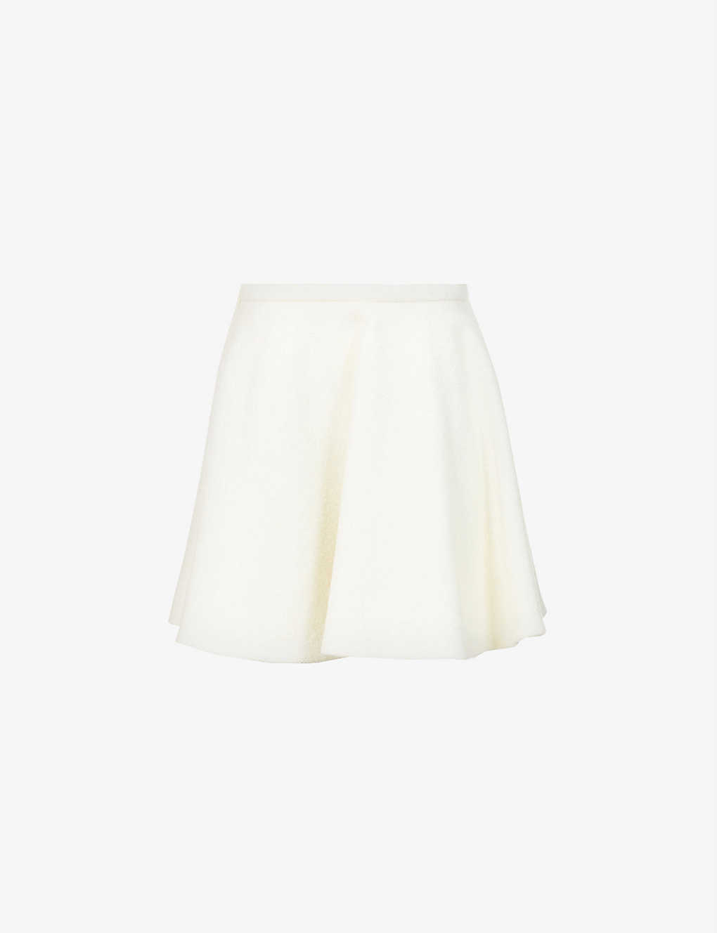 A-line high-waist wool and mohair-blend mini skirt(9416351)