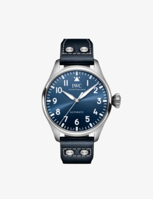 IWC SCHAFFHAUSEN: IW329303 Big Pilot's stainless-steel and leather automatic watch