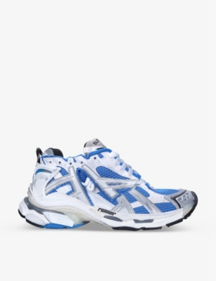 BALENCIAGA: Women's Runner mesh and faux-leather low-top trainers