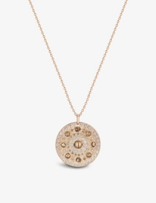 DE BEERS JEWELLERS: Talisman 18ct rose-gold and 0.64ct rough diamond necklace