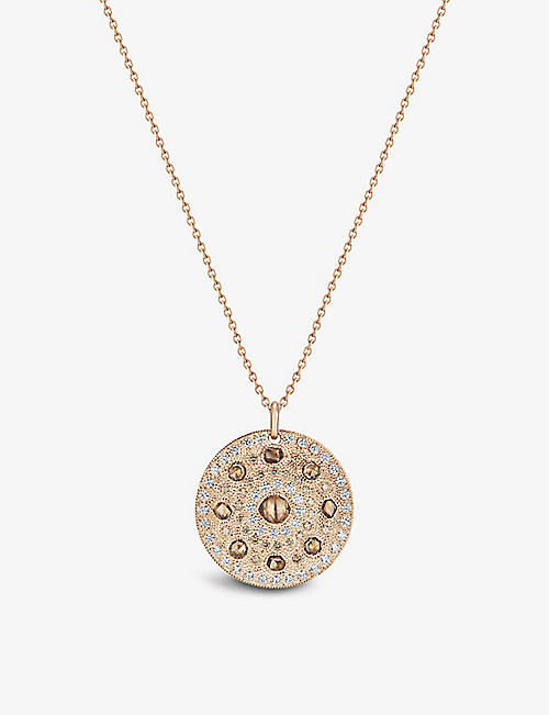 DE BEERS JEWELLERS: Talisman 18ct rose-gold and 0.64ct rough diamond necklace