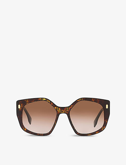 FENDI: FN000584 monogram cat-eye acetate sunglasses