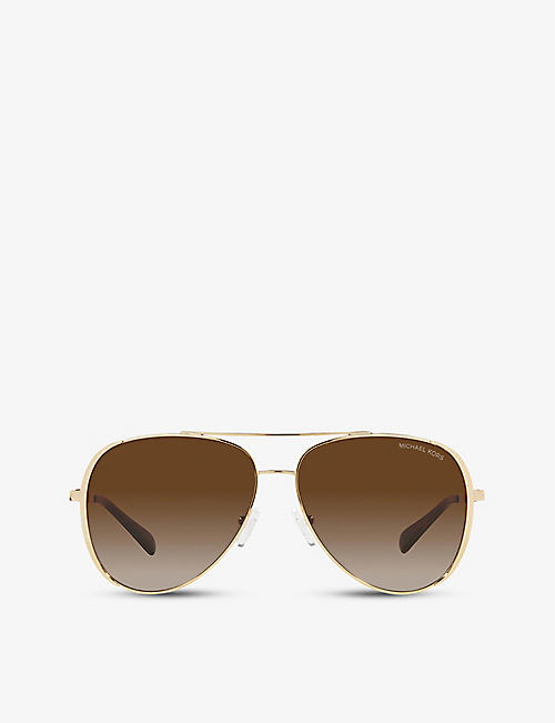 MICHAEL KORS: MK1101B Chelsea rhinestone-embellished aviator sunglasses
