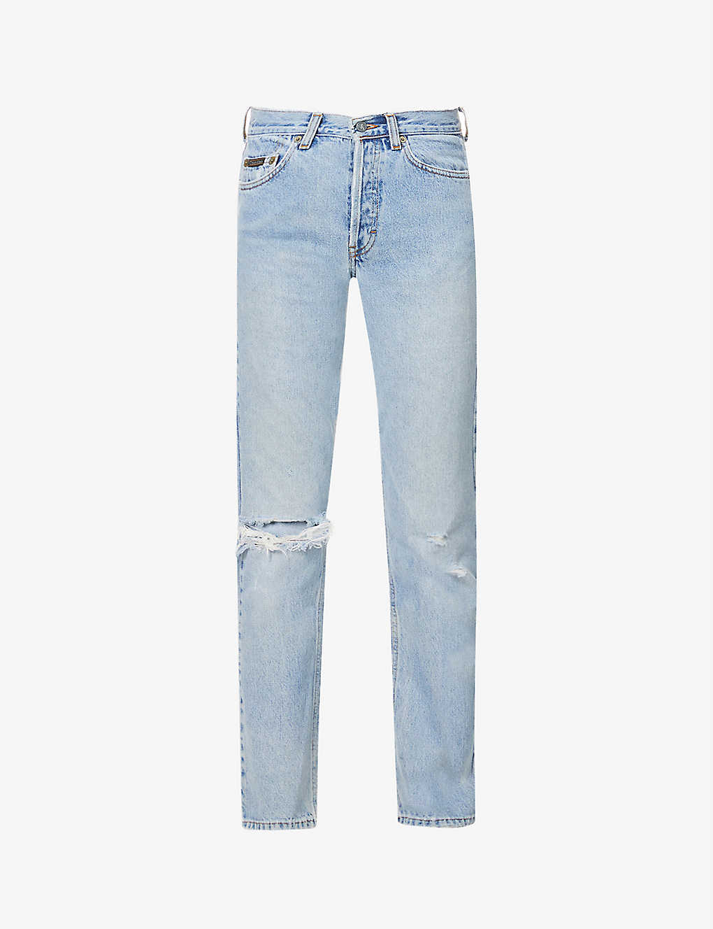 Vintage ripped slim high-rise jeans(9386255)
