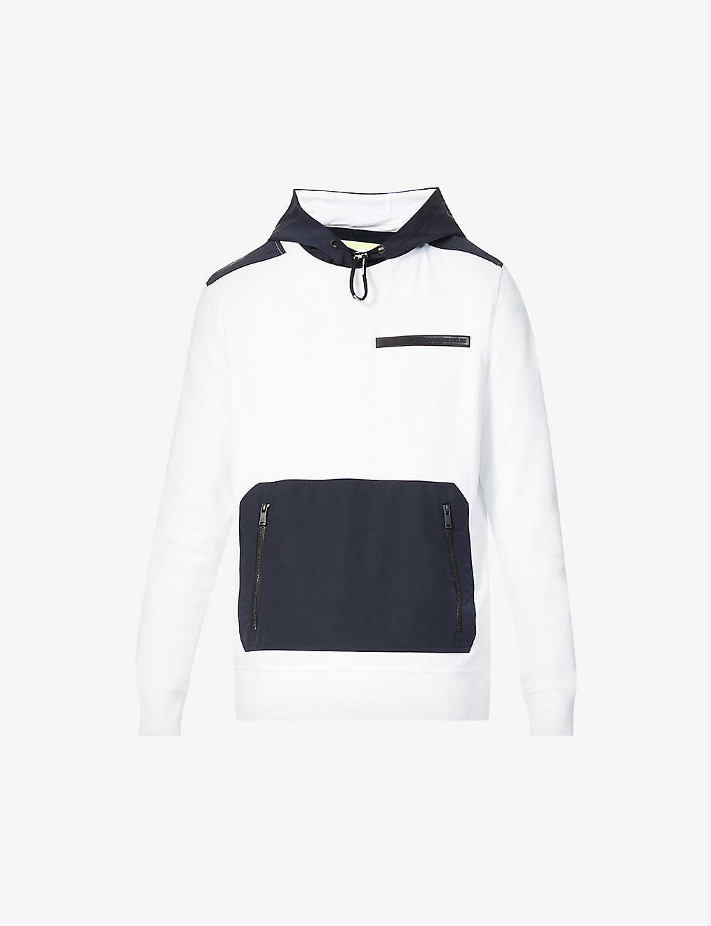 Waniaday brand-patch cotton-jersey and shell hoody(9365235)