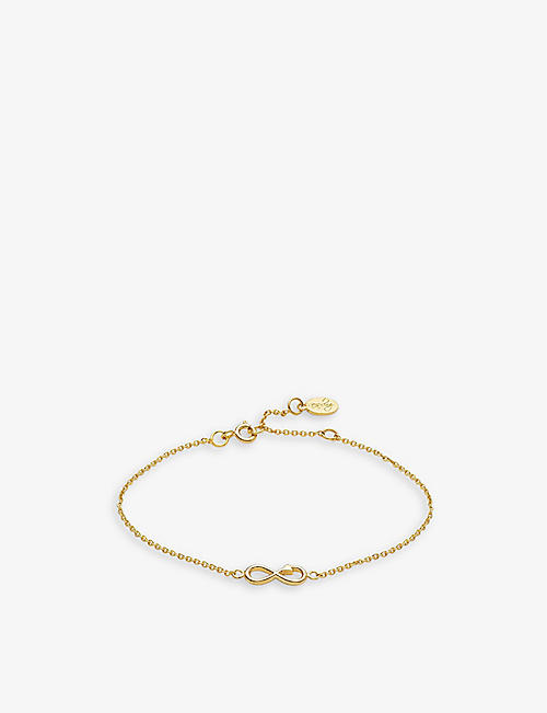 LA MAISON COUTURE: With Love Darling #12 Infinity 14ct yellow gold-plated vermeil sterling-silver bracelet
