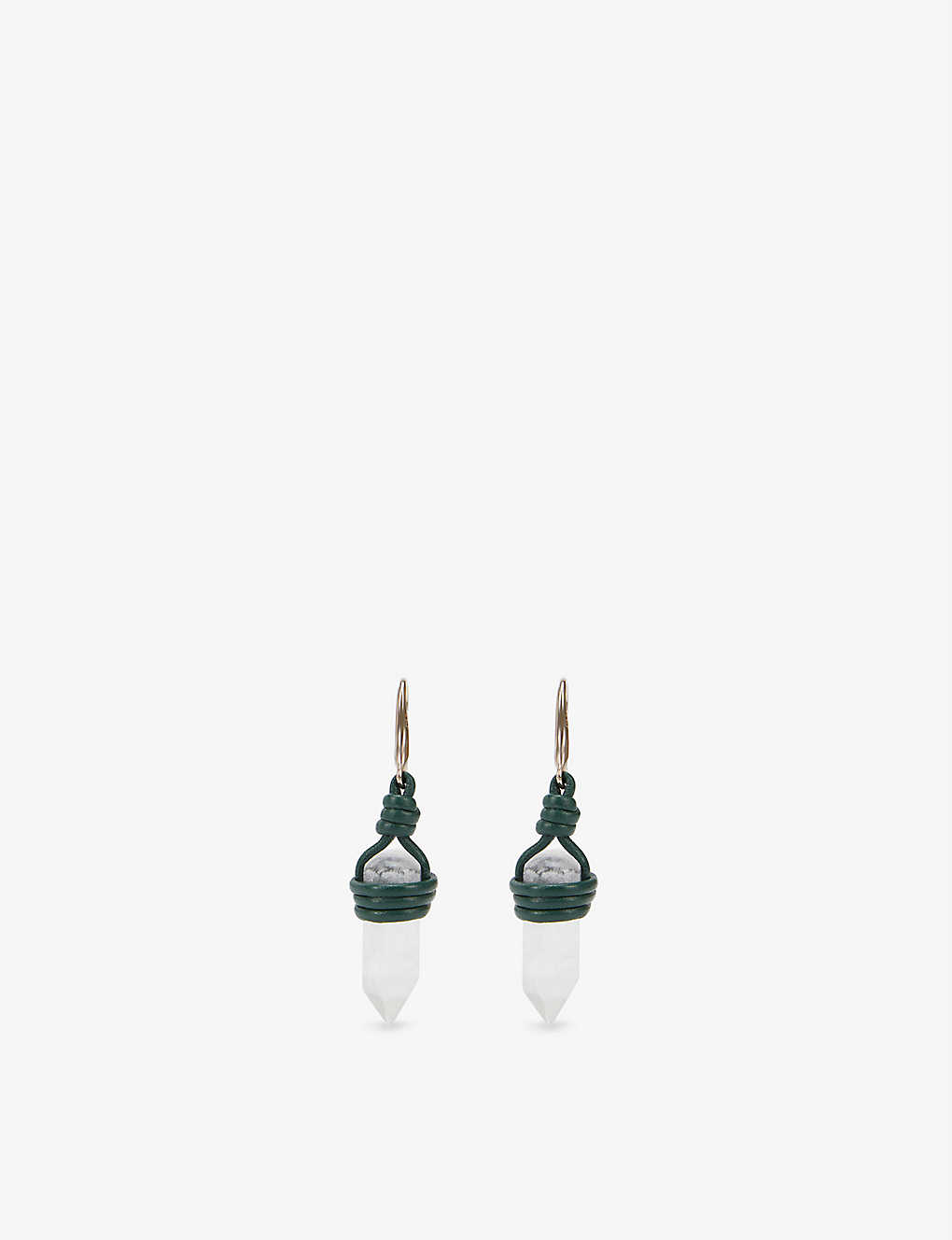 Jemma silver-toned brass and rock crystal earrings(9455552)