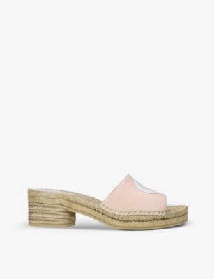 GG-embossed leather espadrille sandals(9354986)