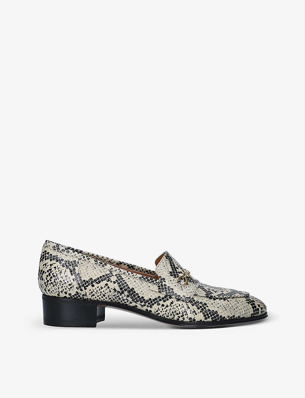 Ed snake-embossed leather loafers(9434861)