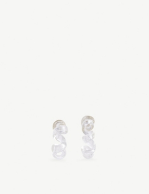 Telephone Wire glass and sterling silver earrings(9387890)